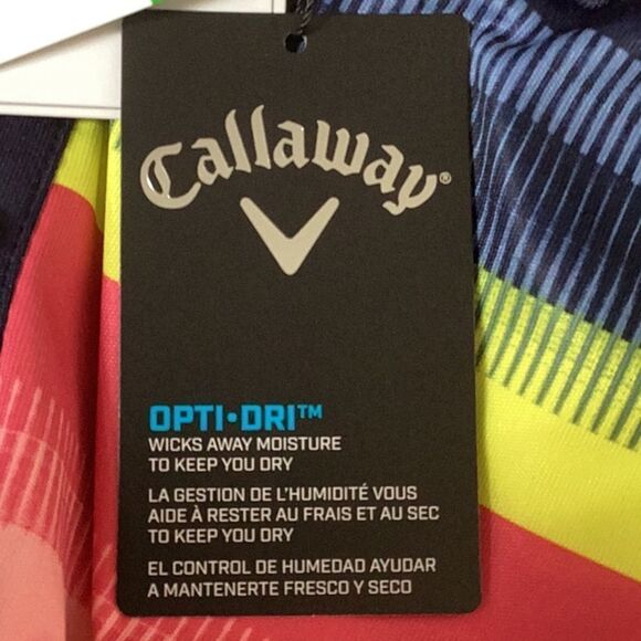 CALLAWAY NWT WOMENS GOLF ABSTRACT  GRADIENT PRINT COLOR BLOCK DRESS LARGE ACTIVE - Picture 8 of 11
